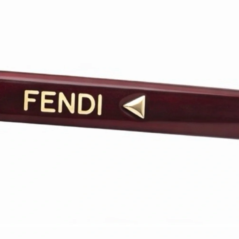 Fendi FF0256 Acetate Eyeglasses Burgundy Ivory 52-18-140 New Authentic